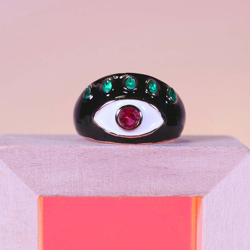 Evil Eye Signet Ring
